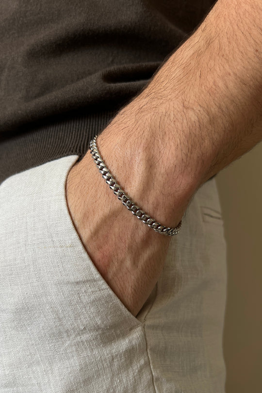 Cuban Bracelet Silver 5mm